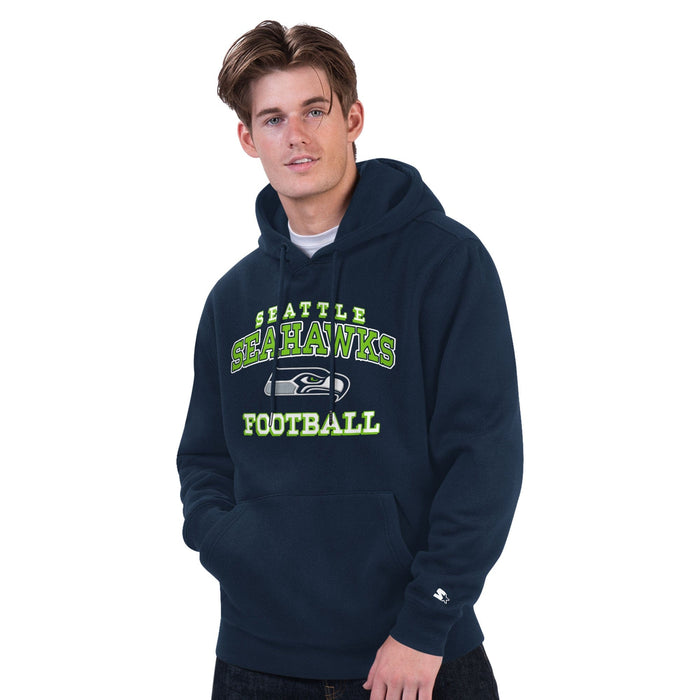 Starter Sweatshirts Adult Seattle Seahawks '47 Navy 2025 Starter Hooded Sweatshirt - Men's