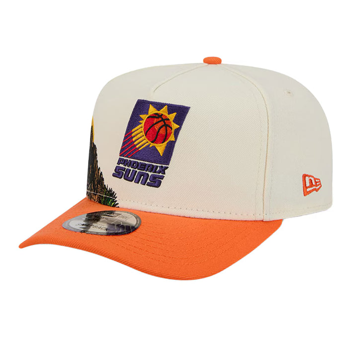 Adult Phoenix Suns New Era Chrome Mascot Illustrated A-Frame 9FIFTY Adjustable Snapback Hat - Men's