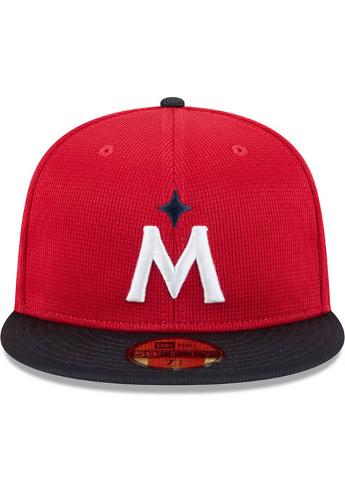 New Era Fitted Hat Adult Minnesota Twins New Era Red 2025 Spring Training 59FIFTY Fitted Hat - Men's