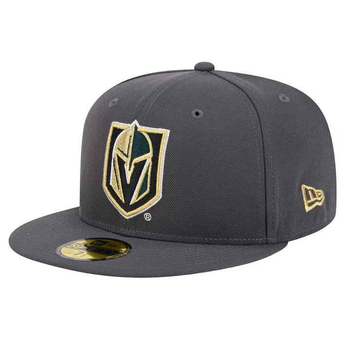 New Era Fitted Hat Adult Vegas Golden Knights New Era Gray 59FIFTY Fitted Hat - Men's