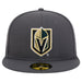 New Era Fitted Hat Adult Vegas Golden Knights New Era Gray 59FIFTY Fitted Hat - Men's