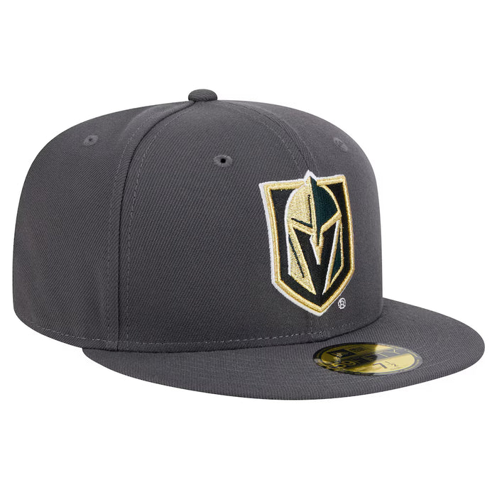 New Era Fitted Hat Adult Vegas Golden Knights New Era Gray 59FIFTY Fitted Hat - Men's