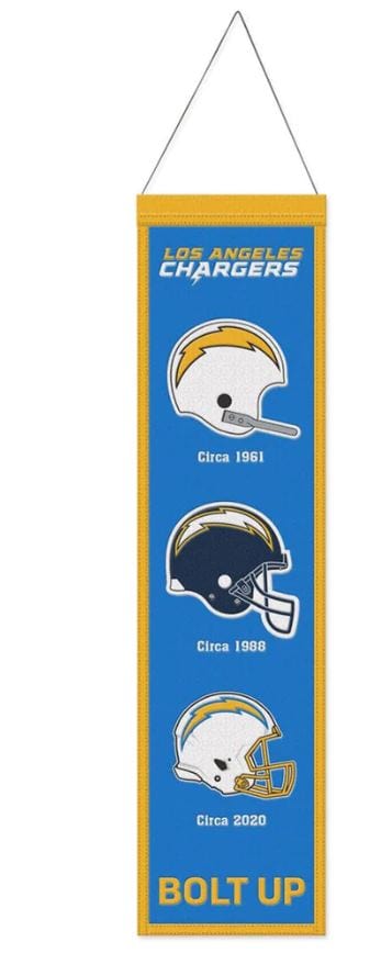 Winning Streak Sports Banners One Size / Blue Los Angeles Chargers WinCraft 8'' x 32'' Evolution Banner