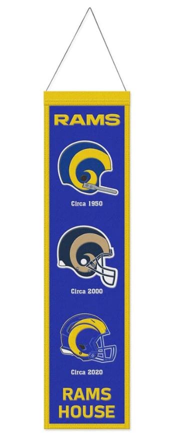 All Ages Los Angeles Rams WinCraft 8'' X 32'' Evolution Banner - Unise ...