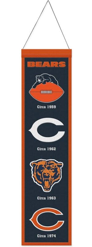 Winning Streak Sports Banners One Size / Navy Chicago Bears WinCraft 8'' x 32'' Evolution Banner