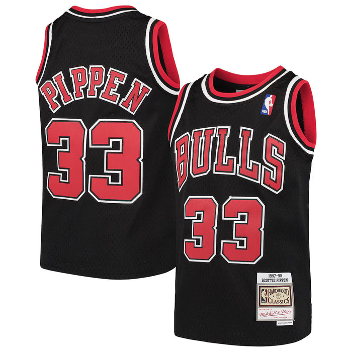 Outerstuff Youth Jersey NBA Youth Scottie Pippen Chicago Bulls 1997 Mitchell & Ness Black NBA Throwback Jersey - Unisex