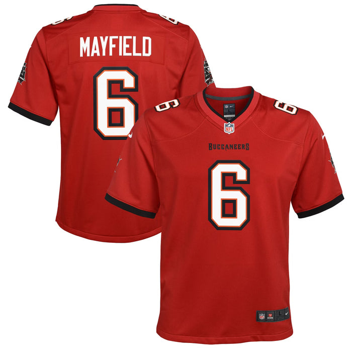 Youth Baker Mayfield Red Buccaneers Game Jersey