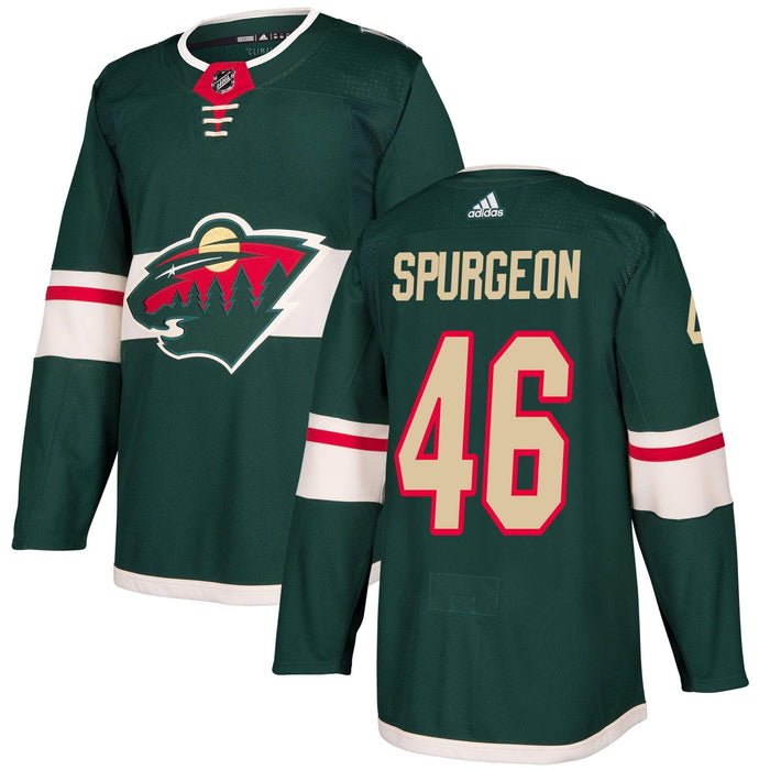 Home Green Adidas Authentic Jared Spurgeon Jersey