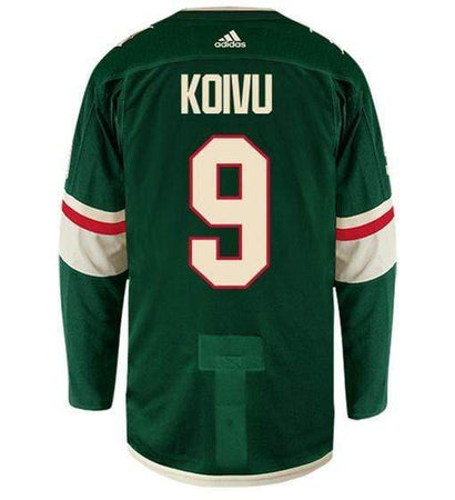 Mens Reebok Minnesota Wild 9 Mikko Koivu Authentic Green Third NHL Jersey