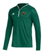 Fanatics Shirts Minnesota Wild adidas Green Team Long Sleeve Quarter-Zip Hoodie T-Shirt