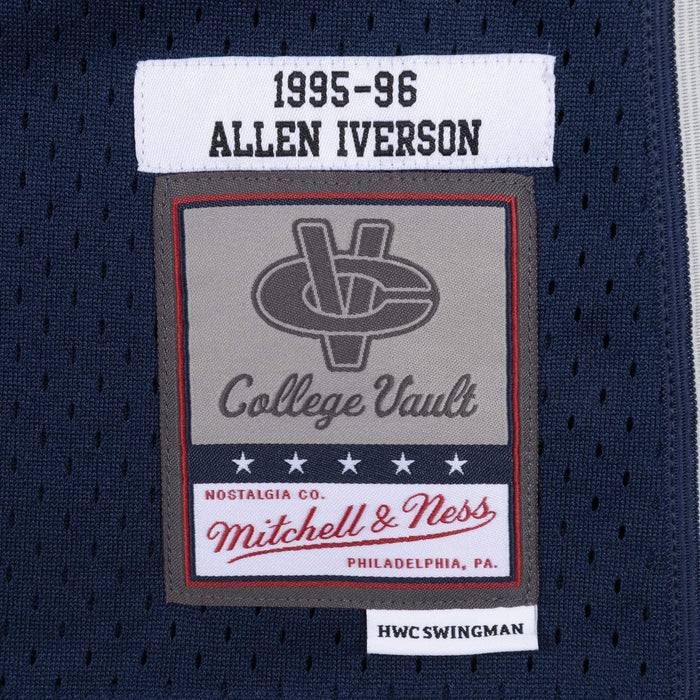 Men's Mitchell & Ness Allen Iverson Black Georgetown Hoyas 1995/96  Authentic Throwback Jersey