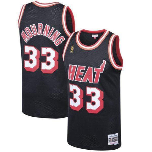 Mitchell & Ness Mens Alonzo Mourning Heat Marble Jersey - Mens Black