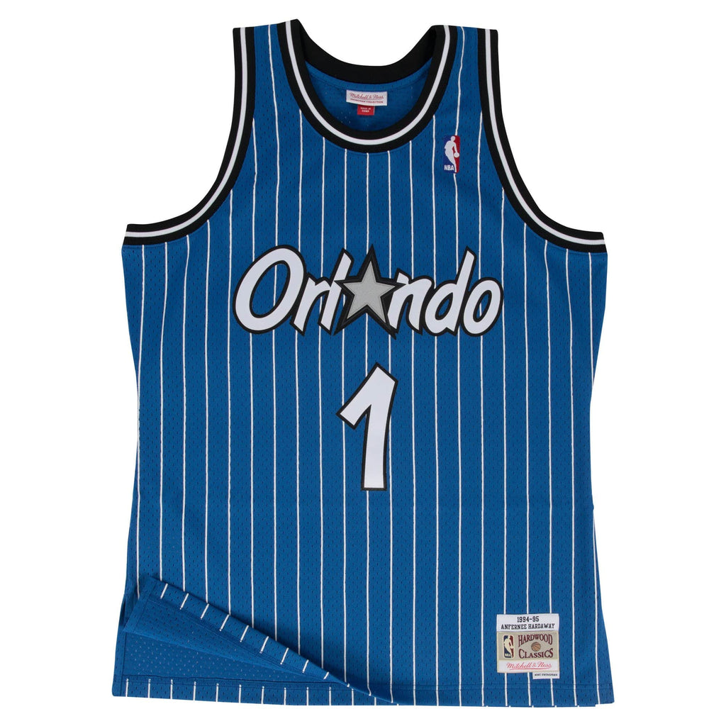 Mitchell and Ness Men's Mitchell & Ness Orlando Magic NBA Penny Hardaway Hyper Hoops Swingman Jersey in Blue/Blue Size Large | 100% Polyester/Jersey