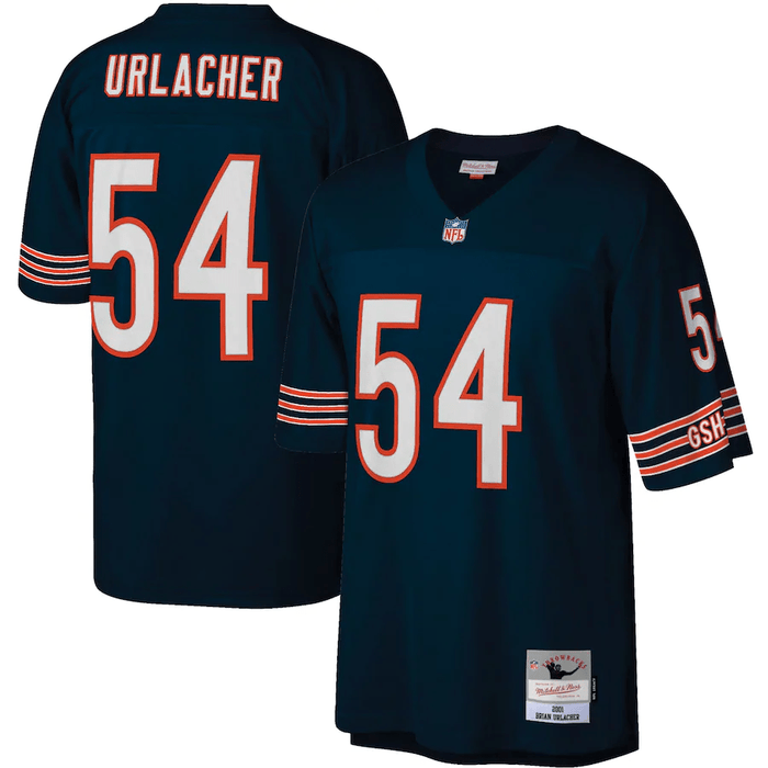 Brian Urlacher Chicago Bears Mitchell & Ness NFL 2001 Navy Throwback Jersey