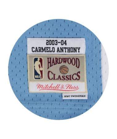 Mitchell & Ness Men's Denver Nuggets Carmelo Anthony #15 Royal Hardwood Classics Jersey, Small, Blue