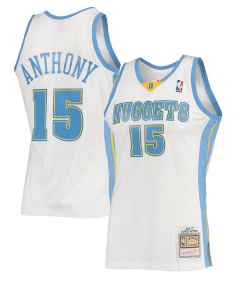 Carmelo Anthony Denver Nuggets White Jersey Mitchell Ness 2006