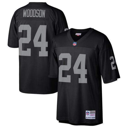 Mitchell & Ness Adult Jersey Charles Woodson Oakland Raiders Mitchell & Ness NFL Black Throwback Jersey