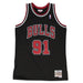 Mitchell & Ness Adult Jersey Dennis Rodman Chicago Bulls Mitchell & Ness NBA Black Throwback Swingman Jersey