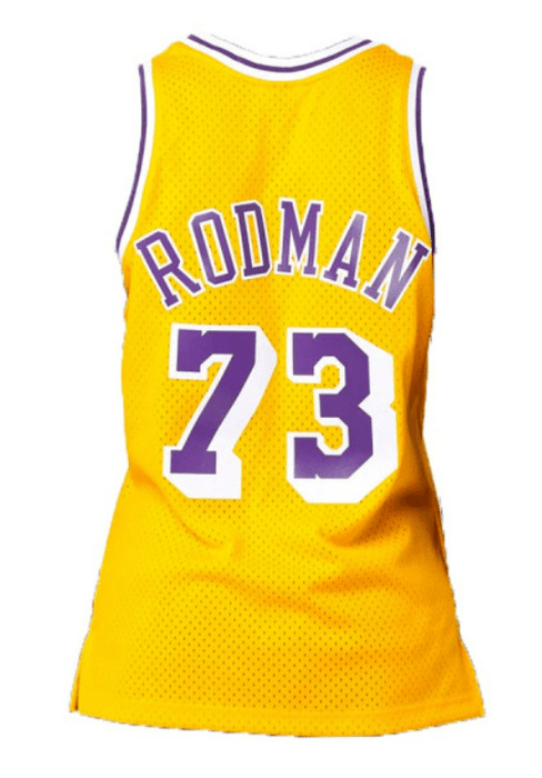 Mitchell & Ness Adult Jersey Dennis Rodman Los Angeles Lakers 1998-99 Mitchell & Ness Gold Throwback Swingman Jersey