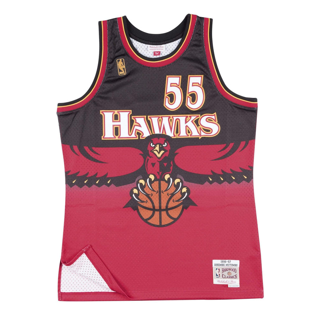  Mitchell & Ness Atlanta Hawks Dikembe Mutombo Swingman Jersey  NBA Throwback Red (Small) : Sports & Outdoors