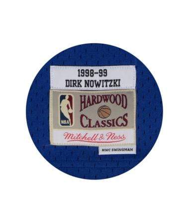 Mitchell & Ness Adult Jersey Dirk Nowitzki Dallas Mavericks Mitchell & Ness NBA Blue Throwback Swingman Jersey