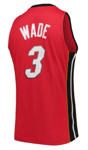 Dwyane Wade Miami Heat NBA Swingman Basketball Jersey Red Mens sz