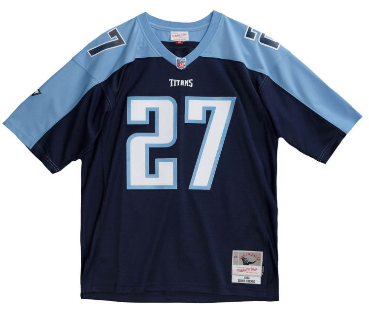 Mitchell & Ness Adult Jersey Eddie George Tennessee Titans Mitchell & Ness NFL Navy Throwback Jersey