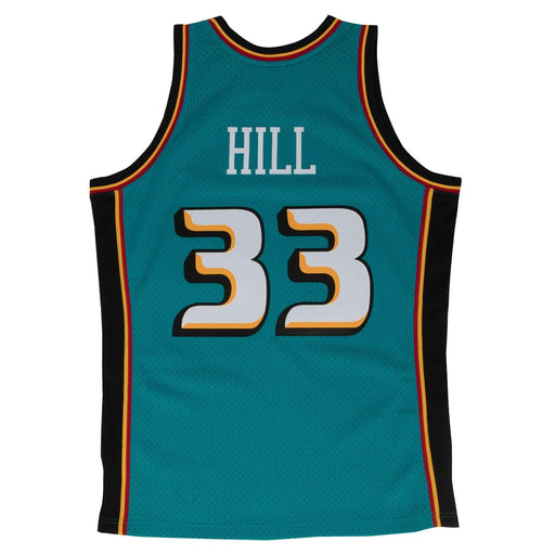 Mitchell & Ness Adult Jersey Grant Hill Detroit Pistons Mitchell & Ness Teal Throwback Swingman Jersey