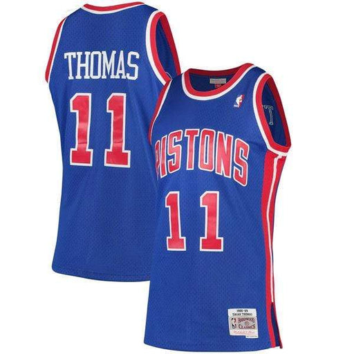 Isiah Thomas Detroit Pistons Mitchell & Ness NBA Blue Throwback Swingman Jersey