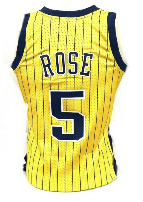 Mitchell & Ness Adult Jersey Jalen Rose Indiana Pacers 1996-97 Mitchell & Ness Yellow Throwback Swingman Jersey