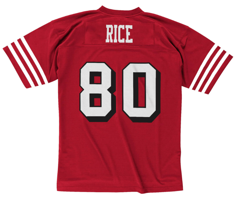 Jerry Rice San Francisco 49ers Jersey  Mitchell & Ness NFL 1994 Red  Throwback Jersey