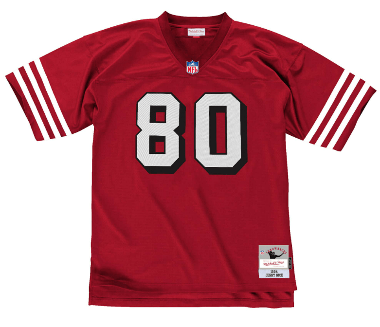 jerry rice black and red jersey