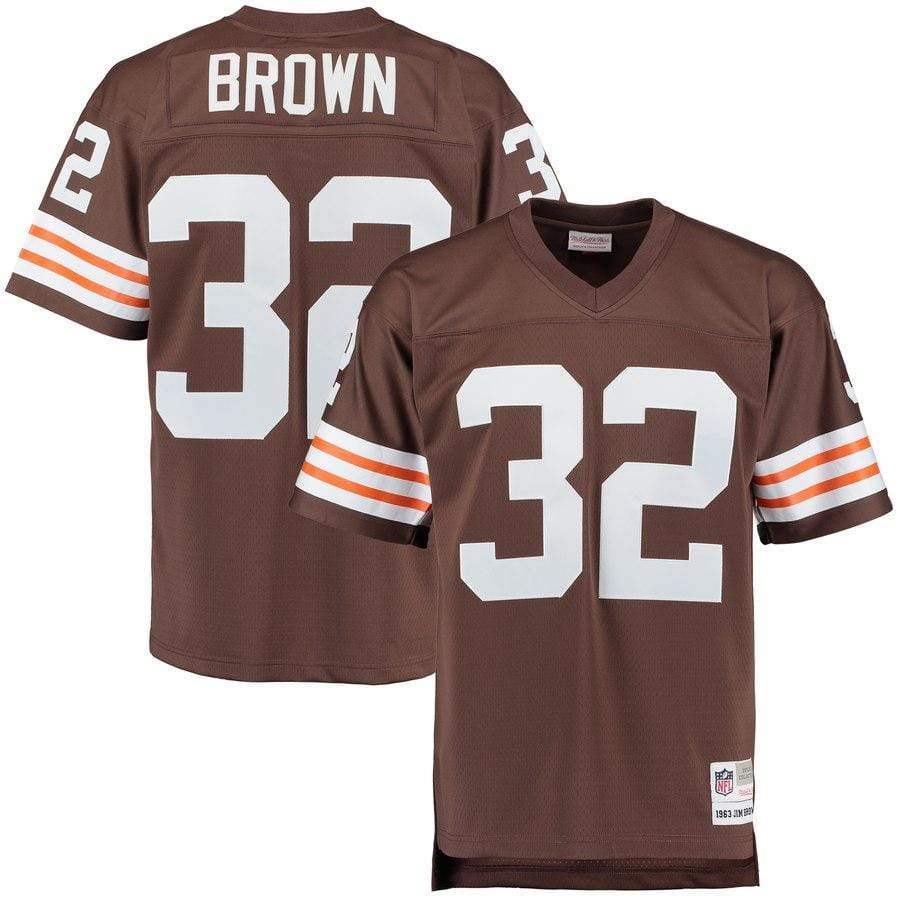 1964 Jim Brown Cleveland Browns Mitchell and Ness Authentic NFL Jersey Size  52 – Rare VNTG