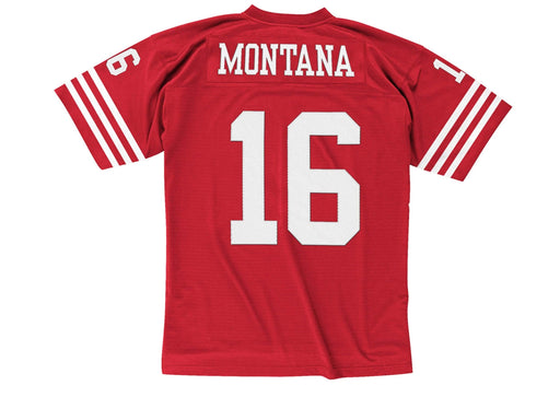 Men's Mitchell & Ness Joe Montana Black San Francisco 49ers Retired Player Name Number Mesh Top