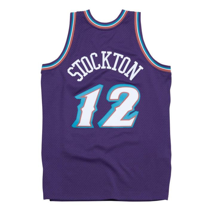 Mitchell & Ness Adult Jersey John Stockton Utah Jazz Mitchell & Ness NBA Purple Throwback Swingman Jersey
