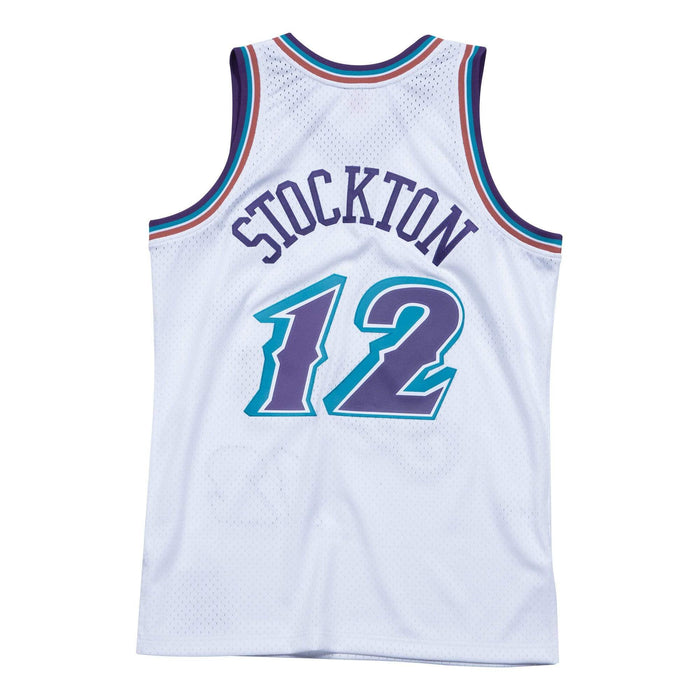 Mitchell & Ness Adult Jersey John Stockton Utah Jazz Mitchell & Ness NBA White Throwback Swingman Jersey