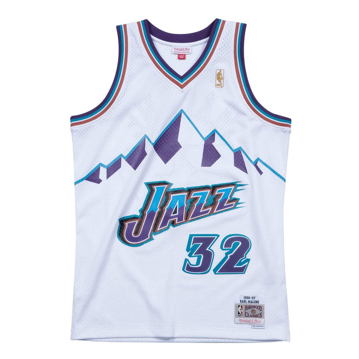 Mitchell & Ness Karl Malone Utah Jazz Mountains NBA Throwback Jersey -  Purple
