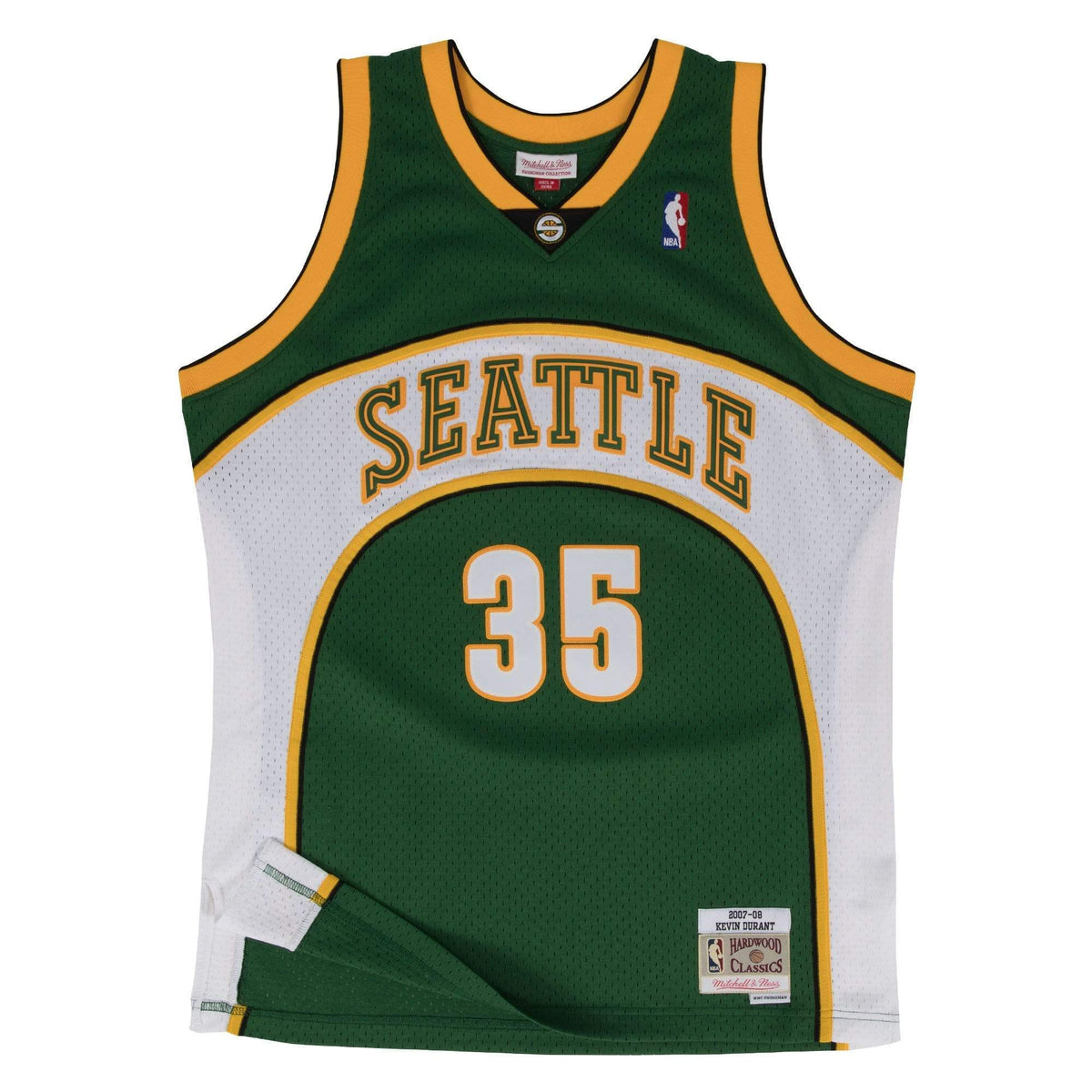 Mitchell & Ness Seattle Supersonics Kevin Durant Jersey White Green -  Burned Sports