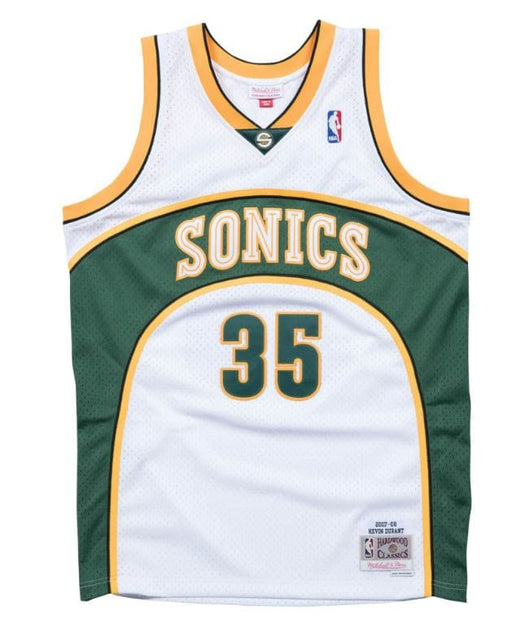 Mitchell & Ness Adult Jersey Kevin Durant Seattle Supersonics Mitchell & Ness NBA White Throwback Swingman Jersey