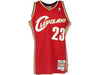 Adult LeBron James Cleveland Cavaliers Mitchell & Ness Maroon Throwback Swingman Jersey - Men's