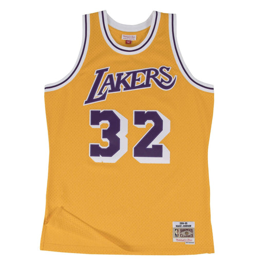 Magic Johnson Los Angeles Lakers Mitchell & Ness Gold Throwback Swingman Jersey