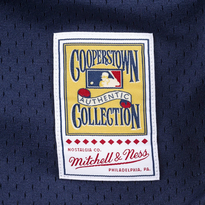 Men's New York Yankees Mariano Rivera Mitchell & Ness Navy Cooperstown  Collection Mesh Batting Practice Button-Up Jersey