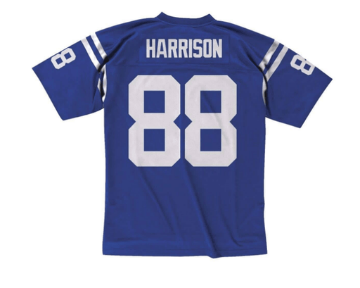 Mitchell & Ness Adult Jersey Marvin Harrison Indianapolis Colts Mitchell & Ness Blue Throwback Jersey