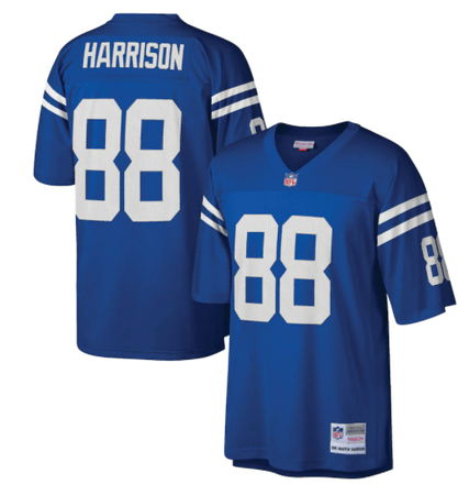 88 MARVIN HARRISON Indianapolis Colts NFL WR White Throwback Jersey