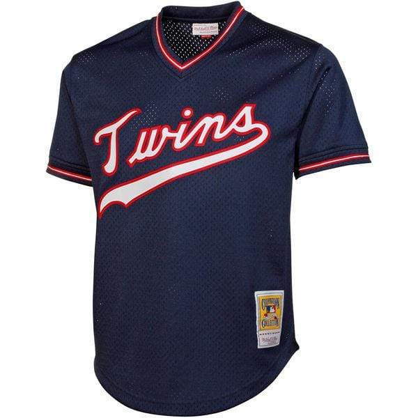 Adult Kirby Puckett Minnesota Twins Mitchell & Ness 1985 Navy Batting Practice Jersey - Men's