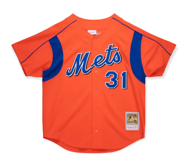 Mitchell & Ness Authentic Mike Piazza New York Mets 2004 BP Jersey - Orange - M