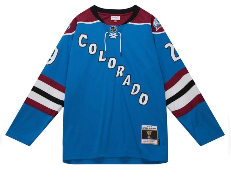 Colorado Avalanche Blank White Road Stitched Jersey