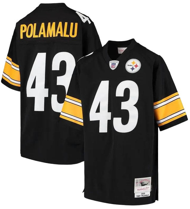 Mitchell & Ness Men's Troy Polamalu Black Pittsburgh Steelers Legacy Replica Jersey