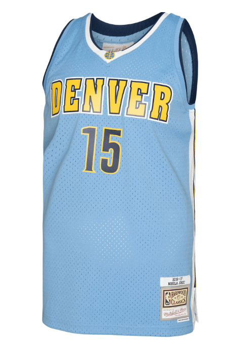 Adult Nikola Jokic Denver Nuggets Mitchell & Ness 2016 Light Blue Throwback Swingman Jersey - Men's