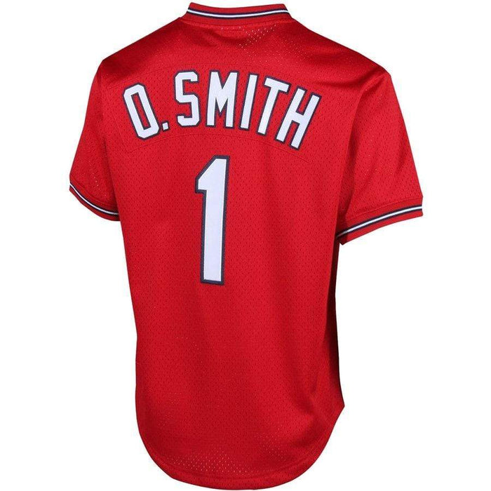 Ozzie Smith St. Louis Cardinals Mitchell & Ness Cooperstown Mesh Batting  Practice Jersey - Red